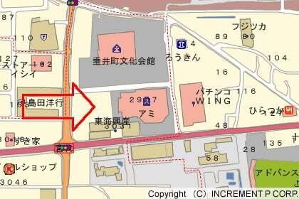 Yストア垂井店の地図