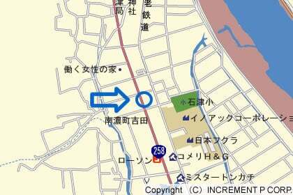 ゲンキー南濃店の地図の写真