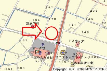 ゲンキー下米田店の地図