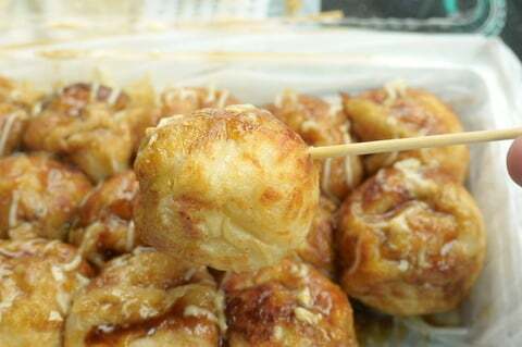 可児市たこ焼き道頓堀のたこ焼きアップの写真