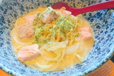 豆乳クリームのパスタの写真