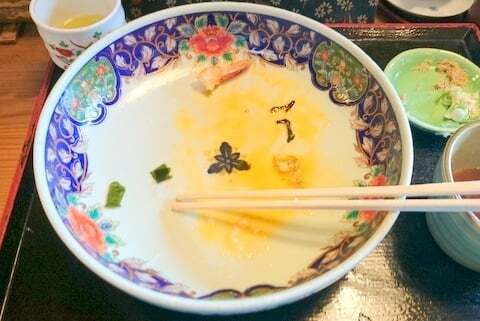 天ぷらころうどん完食の写真