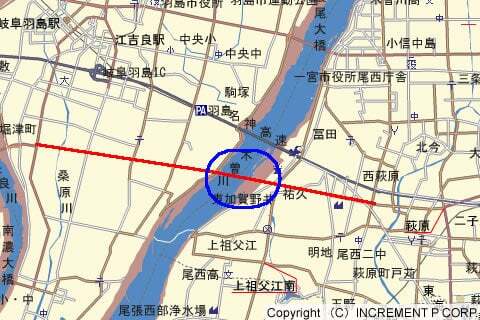 新濃尾大橋(仮称)完成後のルートの写真