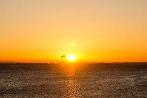 揖斐川河口から伊勢湾の日の出を見てみました コラム更新日記