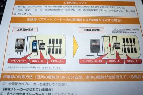 スマートメーターの工事の写真