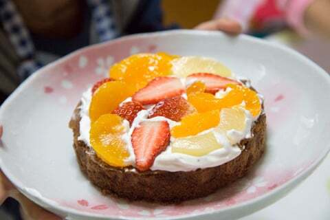 ケーキ作りの写真