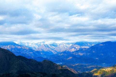 南アルプスの山々の写真