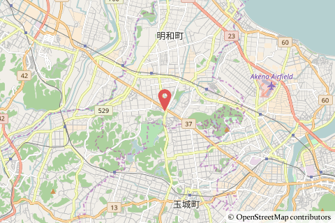 スーパーサンシ明和店の地図の写真