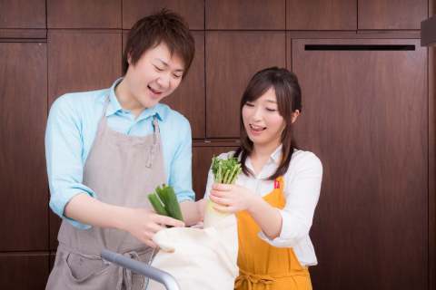 楽しそうな家庭の写真
