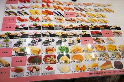食べ放題のメニューの写真