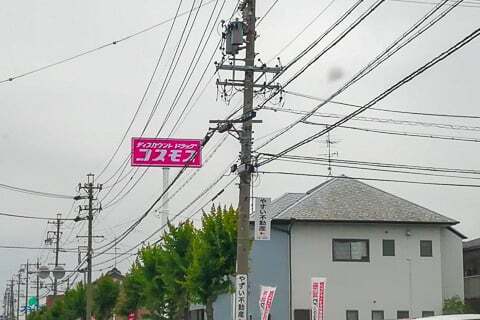 ドラッグコスモス竹鼻店の看板の写真