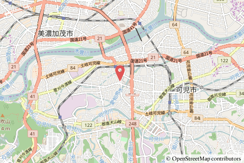 ゲンキー今渡店の地図の写真