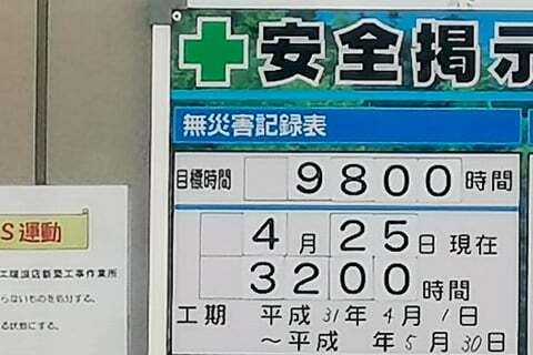 工事の予定の写真