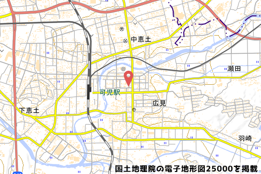 可児広見田中店の地図の写真