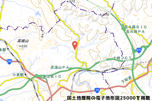 多治見小名田店の地図の写真
