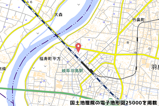 はなれ羽島店の位置の写真