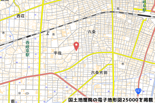 クスリのアオキ六条北店の地図の写真
