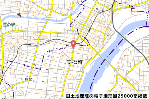 ファミリーマート笠松みなみ店の位置の写真