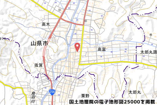 みのや食堂の地図の写真