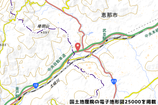 ファミリーマート恵那武並店の地図の写真