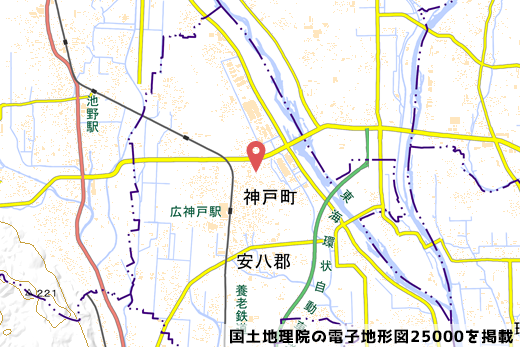 ファミリーマート神戸町井田店の地図の写真