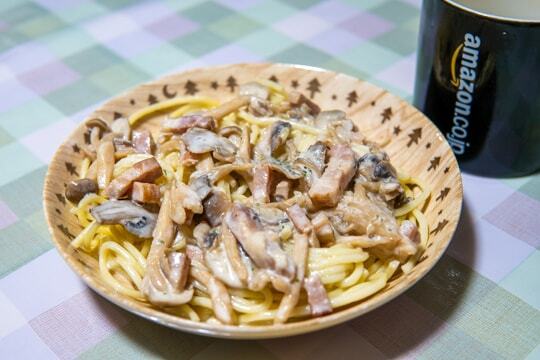 クリームパスタの写真