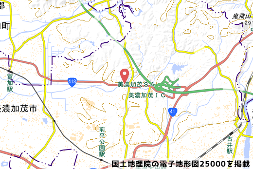 ローソン美濃加茂蜂屋店の地図の写真