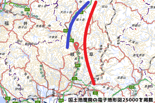 一部区間の代替路(無料)措置のエリアの写真