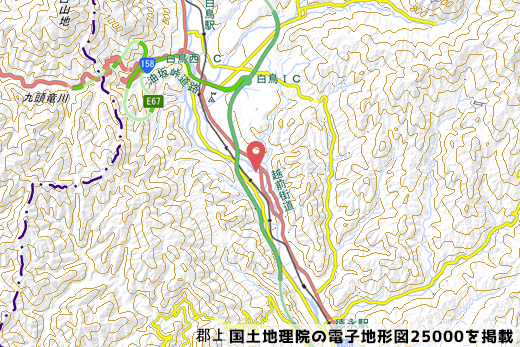 開通区間の地図の写真