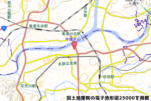 ファミリーマート可児今渡店の地図の写真