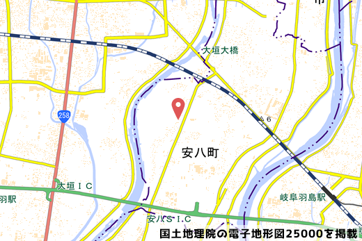 安八牧店の地図の写真