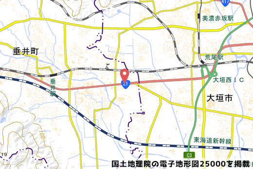 ゲンキー綾戸店の地図の写真