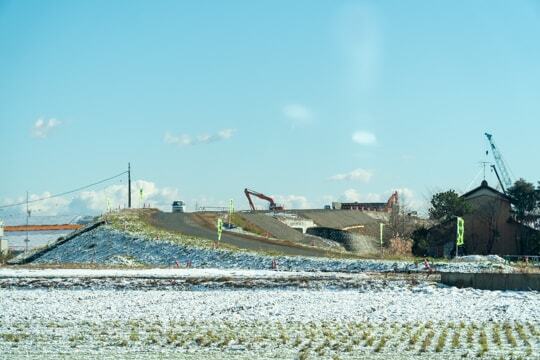 岐阜県側の接続道路の写真