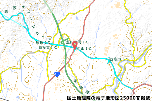 フェルナ西中山店の地図の写真