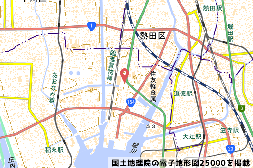 名古屋市港防災センターの地図の写真
