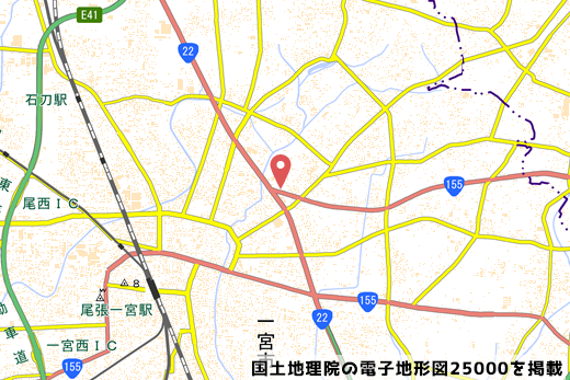 三心常願店の地図の写真
