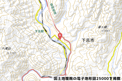 ゲンキー下呂森店の地図の写真