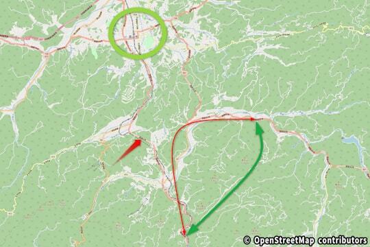 飛騨農園街道の地図の写真