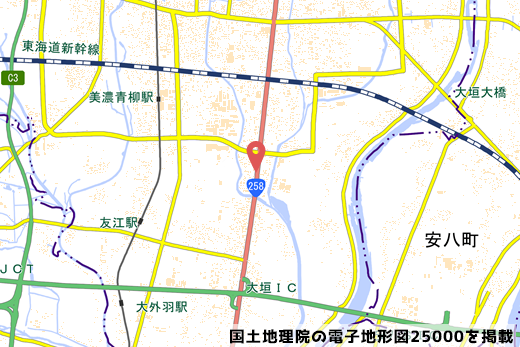 Vドラッグ大垣南店の地図の写真