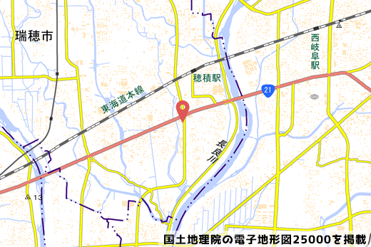 ファミリーマート瑞穂中原店の地図の写真