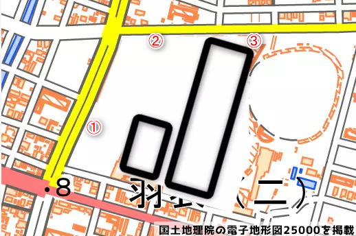 (仮称)ビバモール一宮予定地の地図の写真