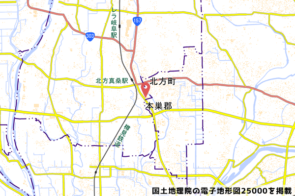業務スーパー北方店の地図の写真