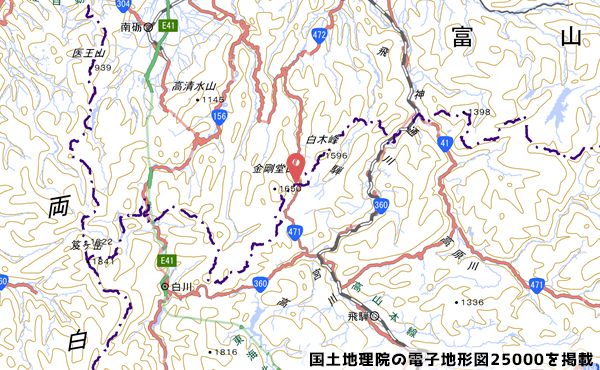 県境の地図の写真