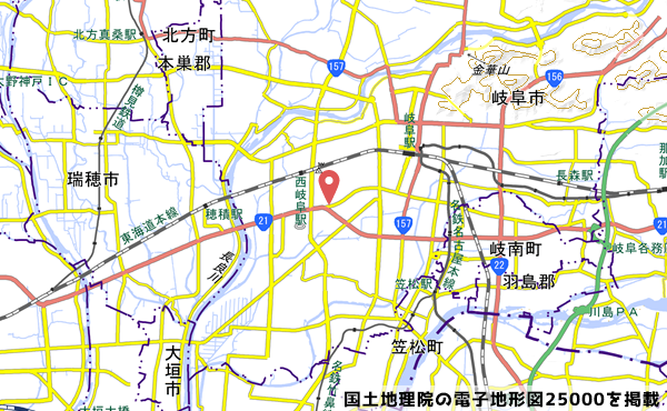 お店の地図の写真