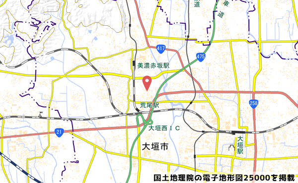 シャトレーゼ大垣熊野町店の位置の写真