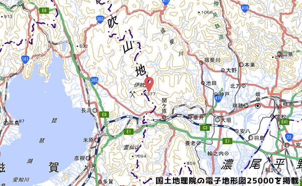 さざれ石公園の地図の写真