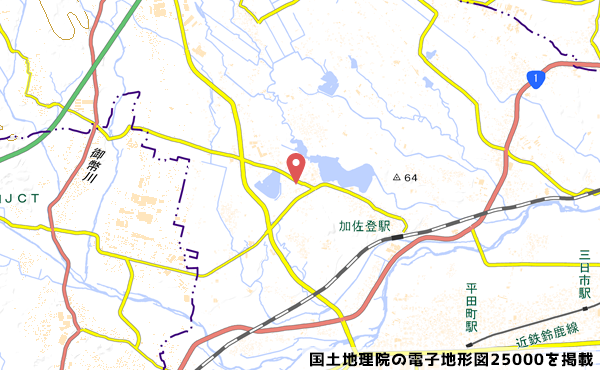 マックスバリュエクスプレス鈴鹿加佐登店の地図の写真
