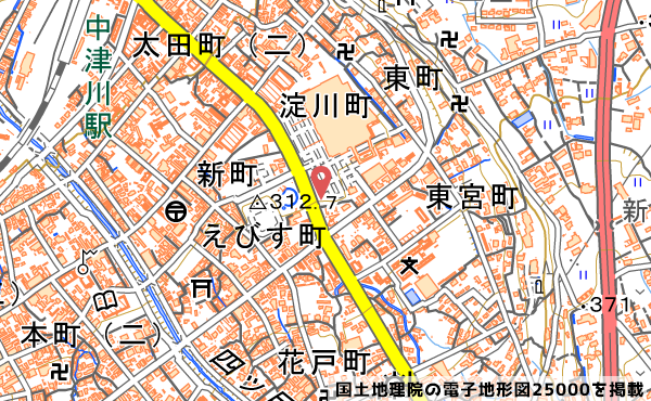 DTルビットタウン中津川店の位置の写真