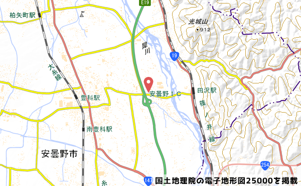 あずみ野インターパークの地図の写真
