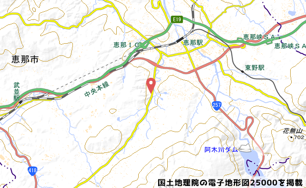 セブンイレブン恵那桜台店の地図の写真
